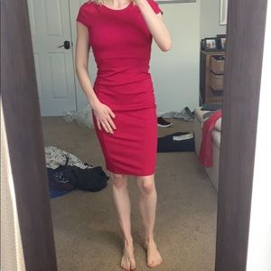 Hot pink work dress